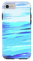 Ocean Blue Abstraction Painting - Phone Case