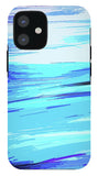 Ocean Blue Abstraction Painting - Phone Case