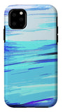 Ocean Blue Abstraction Painting - Phone Case