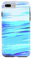 Ocean Blue Abstraction Painting - Phone Case