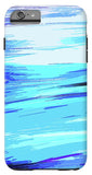 Ocean Blue Abstraction Painting - Phone Case