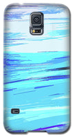 Ocean Blue Abstraction Painting - Phone Case