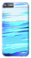 Ocean Blue Abstraction Painting - Phone Case