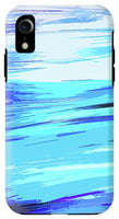 Ocean Blue Abstraction Painting - Phone Case