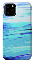 Ocean Blue Abstraction Painting - Phone Case