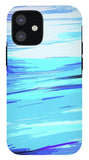 Ocean Blue Abstraction Painting - Phone Case