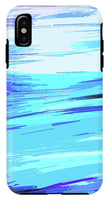 Ocean Blue Abstraction Painting - Phone Case