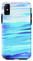 Ocean Blue Abstraction Painting - Phone Case