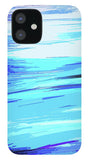 Ocean Blue Abstraction Painting - Phone Case