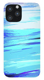 Ocean Blue Abstraction Painting - Phone Case