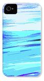 Ocean Blue Abstraction Painting - Phone Case