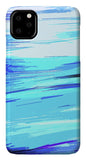 Ocean Blue Abstraction Painting - Phone Case