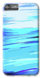 Ocean Blue Abstraction Painting - Phone Case