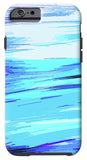 Ocean Blue Abstraction Painting - Phone Case