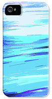 Ocean Blue Abstraction Painting - Phone Case