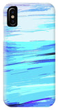 Ocean Blue Abstraction Painting - Phone Case