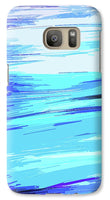 Ocean Blue Abstraction Painting - Phone Case