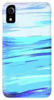 Ocean Blue Abstraction Painting - Phone Case