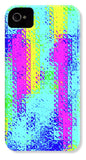 Pink And Yellow Choppy Lines Abstract  - Phone Case