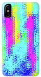 Pink And Yellow Choppy Lines Abstract  - Phone Case