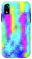 Pink And Yellow Choppy Lines Abstract  - Phone Case