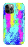 Pink And Yellow Choppy Lines Abstract  - Phone Case