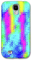 Pink And Yellow Choppy Lines Abstract  - Phone Case