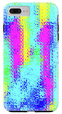 Pink And Yellow Choppy Lines Abstract  - Phone Case