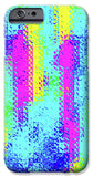 Pink And Yellow Choppy Lines Abstract  - Phone Case