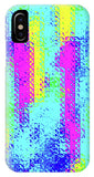 Pink And Yellow Choppy Lines Abstract  - Phone Case