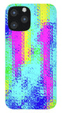 Pink And Yellow Choppy Lines Abstract  - Phone Case