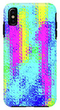 Pink And Yellow Choppy Lines Abstract  - Phone Case