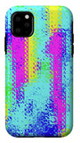 Pink And Yellow Choppy Lines Abstract  - Phone Case