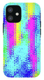 Pink And Yellow Choppy Lines Abstract  - Phone Case