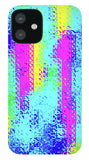 Pink And Yellow Choppy Lines Abstract  - Phone Case