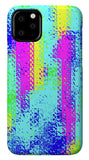 Pink And Yellow Choppy Lines Abstract  - Phone Case