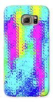 Pink And Yellow Choppy Lines Abstract  - Phone Case