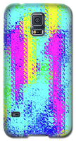 Pink And Yellow Choppy Lines Abstract  - Phone Case