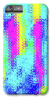 Pink And Yellow Choppy Lines Abstract  - Phone Case