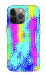 Pink And Yellow Choppy Lines Abstract  - Phone Case