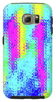 Pink And Yellow Choppy Lines Abstract  - Phone Case