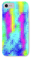 Pink And Yellow Choppy Lines Abstract  - Phone Case