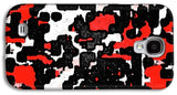 Red Black and White Spotted Abstraction - Phone Case