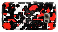 Red Black and White Spotted Abstraction - Phone Case