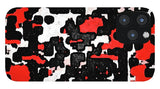 Red Black and White Spotted Abstraction - Phone Case