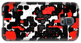 Red Black and White Spotted Abstraction - Phone Case