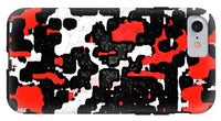 Red Black and White Spotted Abstraction - Phone Case