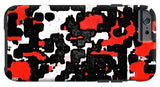 Red Black and White Spotted Abstraction - Phone Case