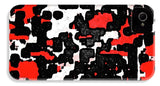 Red Black and White Spotted Abstraction - Phone Case