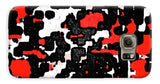 Red Black and White Spotted Abstraction - Phone Case